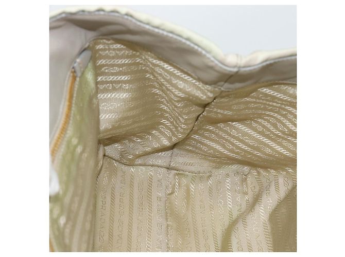 Borsa PRADA Nylon Avorio Oro Auth hk3884 D'oro Crudo - vista 19