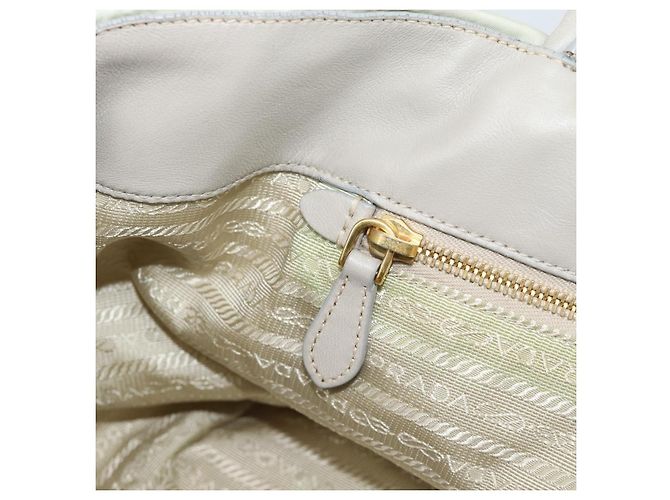 Borsa PRADA Nylon Avorio Oro Auth hk3884 D'oro Crudo - vista 20