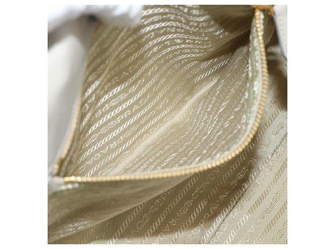 Borsa PRADA Nylon Avorio Oro Auth hk3884 D'oro Crudo - vista 21