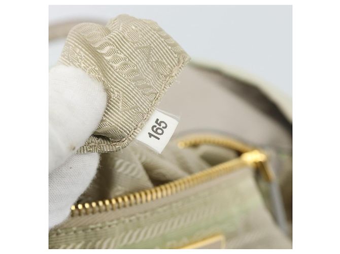 Borsa PRADA Nylon Avorio Oro Auth hk3884 D'oro Crudo - vista 24