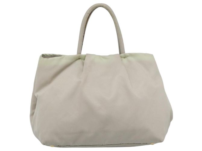 Borsa PRADA Nylon Avorio Oro Auth hk3884 D'oro Crudo - vista 3