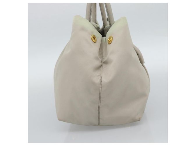 Borsa PRADA Nylon Avorio Oro Auth hk3884 D'oro Crudo - vista 4