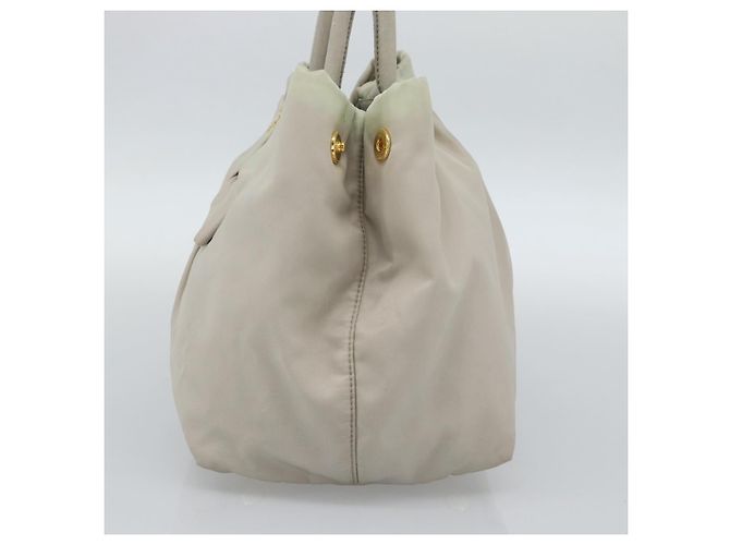 Borsa PRADA Nylon Avorio Oro Auth hk3884 D'oro Crudo - vista 5