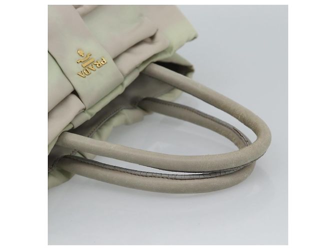 Borsa PRADA Nylon Avorio Oro Auth hk3884 D'oro Crudo - vista 7