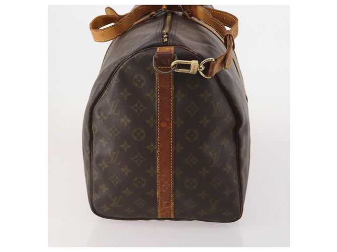 LOUIS VUITTON Borsa Boston Monogram Keepall Bandouliere 55 M41414 LV Auth 187837 Monogramma - vista 3