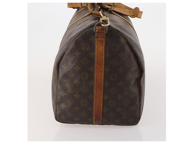 LOUIS VUITTON Borsa Boston Monogram Keepall Bandouliere 55 M41414 LV Auth 187837 Monogramma - vista 4