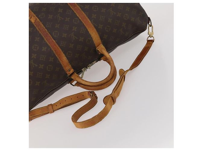 LOUIS VUITTON Borsa Boston Monogram Keepall Bandouliere 55 M41414 LV Auth 187837 Monogramma - vista 7