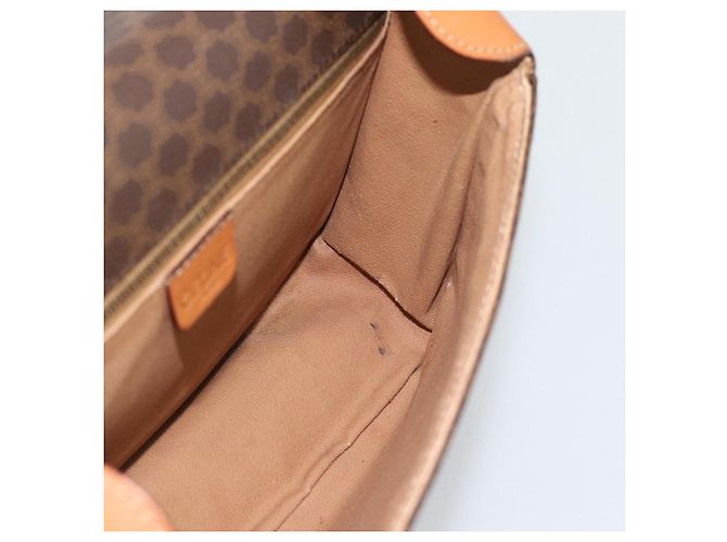 Céline Borsa a Spalla CELINE Macadam Canvas PVC Pelle Marrone Oro Auth mr2732 D'oro - vista 17