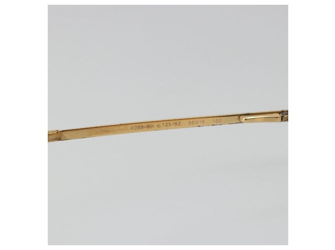 Lunettes de soleil CHANEL COCO Mark en métal doré CC Auth 189994 - vue 14