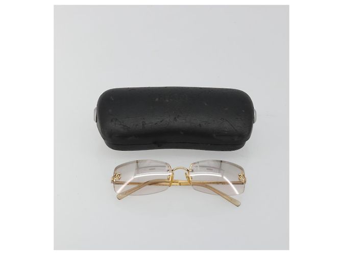 Lunettes de soleil CHANEL COCO Mark en métal doré CC Auth 189994 - vue 15
