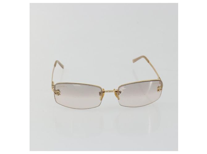 Lunettes de soleil CHANEL COCO Mark en métal doré CC Auth 189994 - vue 2