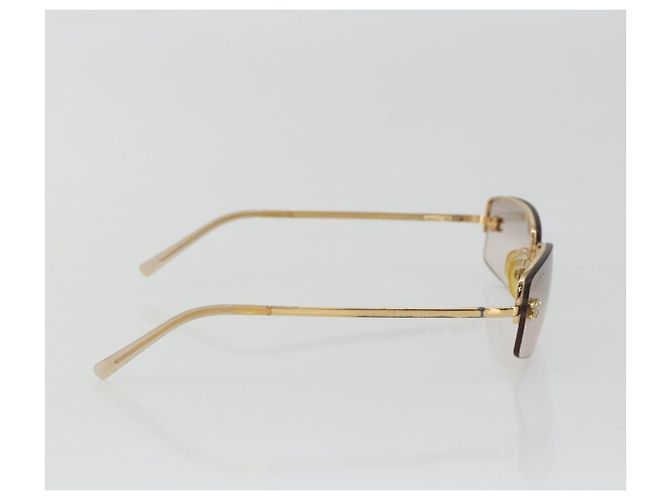 Lunettes de soleil CHANEL COCO Mark en métal doré CC Auth 189994 - vue 6