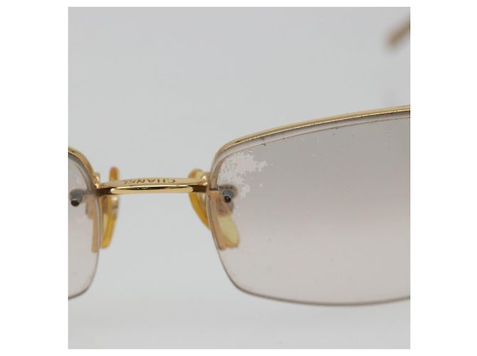 Lunettes de soleil CHANEL COCO Mark en métal doré CC Auth 189994 - vue 9
