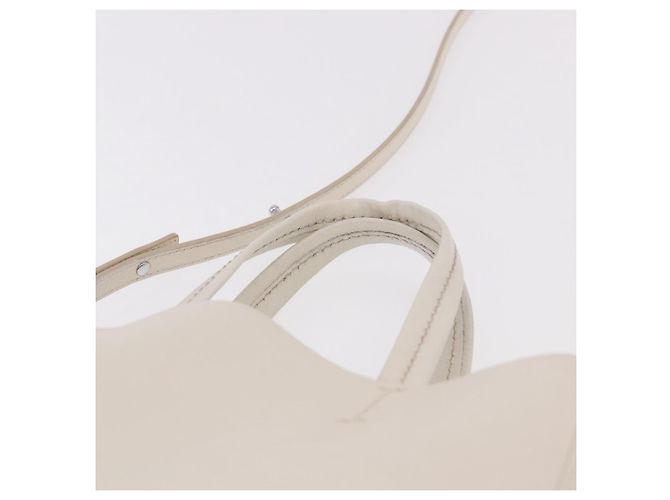 Céline CELINE Vertical Cabas Small Borsa a Mano in Pelle 2way White Auth ka5169 Bianco - vista 9