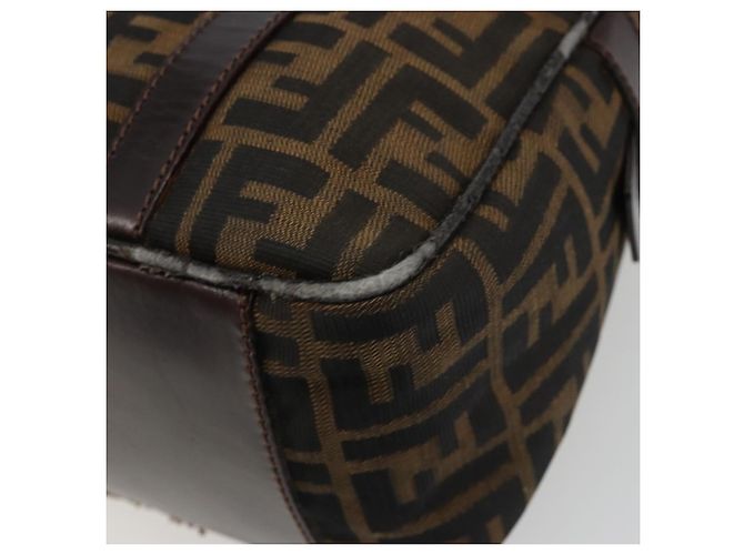 FENDI Zucca Canvas Handtasche Schwarz Braun Authentisch 191295 - Ansicht 10