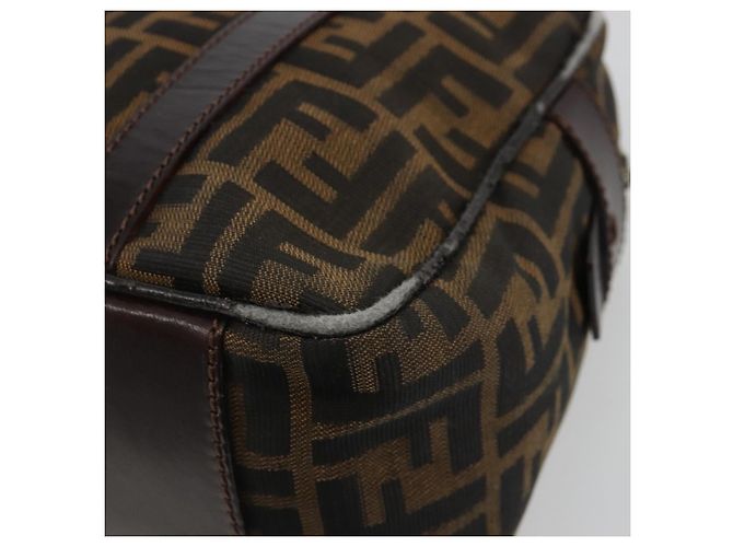 FENDI Zucca Canvas Handtasche Schwarz Braun Authentisch 191295 - Ansicht 12