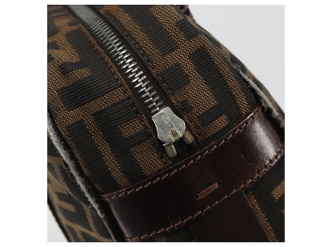 FENDI Zucca Canvas Handtasche Schwarz Braun Authentisch 191295 - Ansicht 15