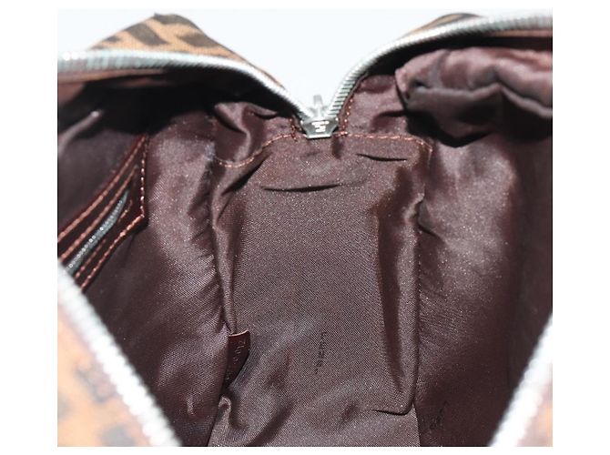 FENDI Zucca Canvas Handtasche Schwarz Braun Authentisch 191295 - Ansicht 18