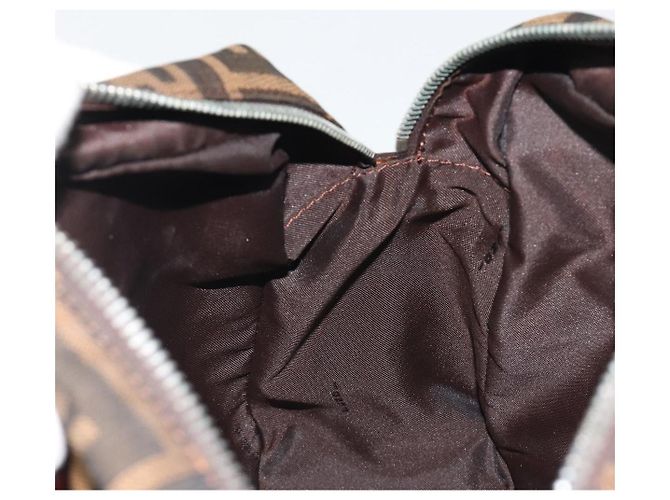 FENDI Zucca Canvas Handtasche Schwarz Braun Authentisch 191295 - Ansicht 19