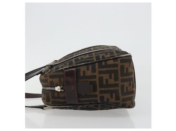 FENDI Zucca Canvas Handtasche Schwarz Braun Authentisch 191295 - Ansicht 5