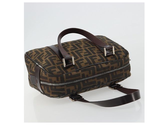 FENDI Zucca Canvas Handtasche Schwarz Braun Authentisch 191295 - Ansicht 6