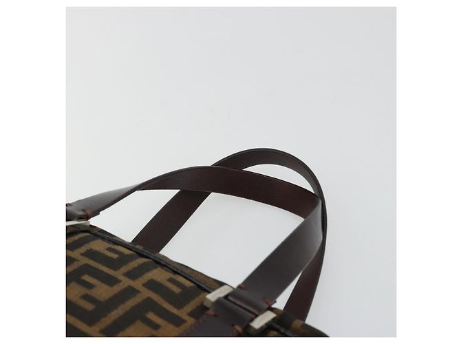 FENDI Zucca Canvas Handtasche Schwarz Braun Authentisch 191295 - Ansicht 8