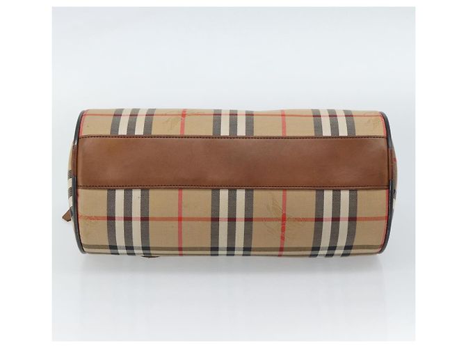 Borsa Burberry Nova Check in tela Beige Gold Auth 190848A D'oro - vista 9