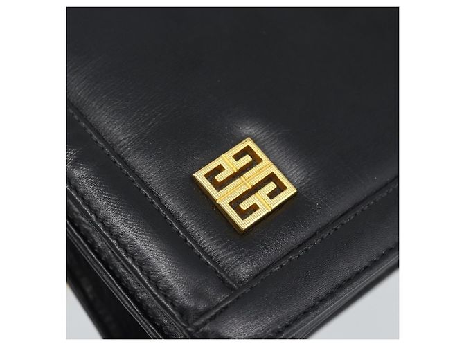 Borsa a Spalla con Catena GIVENCHY in Pelle Nera Oro Auth 190822A Nero D'oro - vista 14