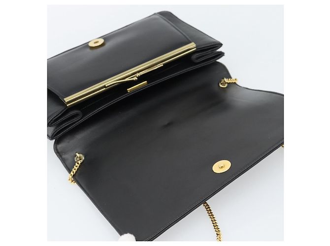 Borsa a Spalla con Catena GIVENCHY in Pelle Nera Oro Auth 190822A Nero D'oro - vista 15