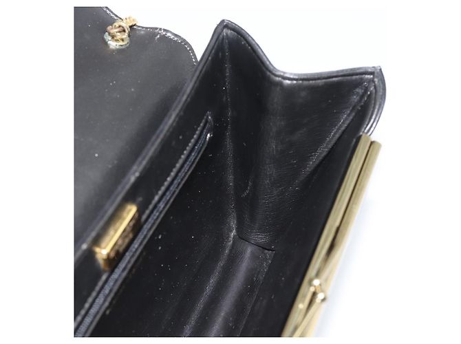 Borsa a Spalla con Catena GIVENCHY in Pelle Nera Oro Auth 190822A Nero D'oro - vista 18