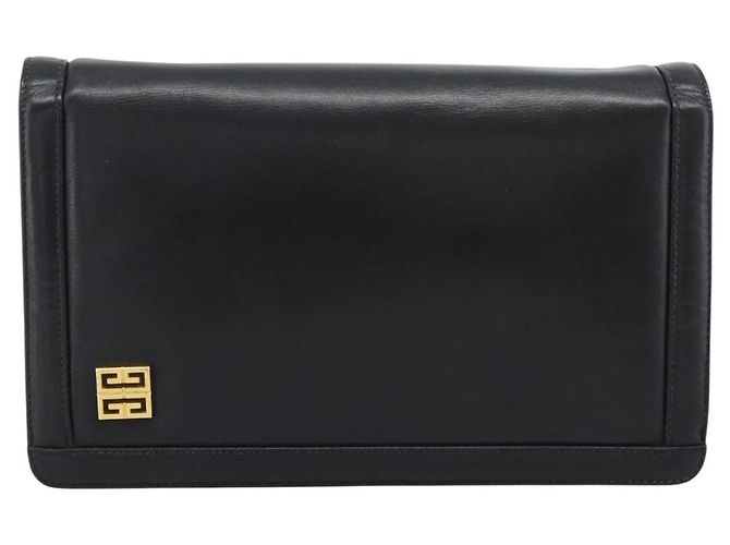 Borsa a Spalla con Catena GIVENCHY in Pelle Nera Oro Auth 190822A Nero D'oro - vista 2
