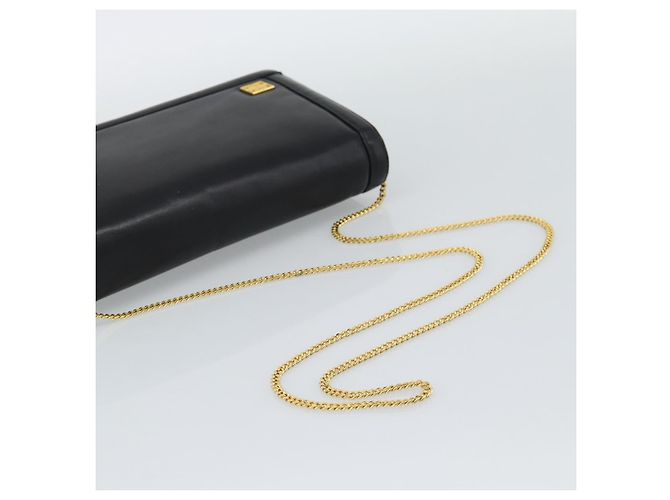 Borsa a Spalla con Catena GIVENCHY in Pelle Nera Oro Auth 190822A Nero D'oro - vista 7