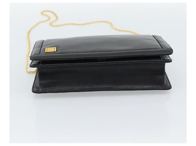 Borsa a Spalla con Catena GIVENCHY in Pelle Nera Oro Auth 190822A Nero D'oro - vista 9