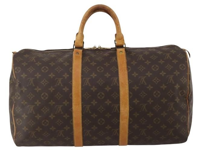 LOUIS VUITTON Borsa Boston Monogram Keepall 50 M41426 LV Auth 187059 Monogramma - vista 2