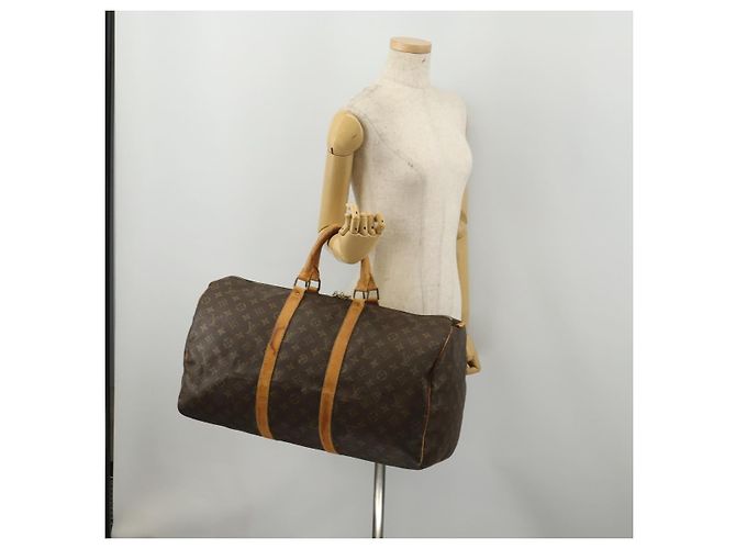 LOUIS VUITTON Borsa Boston Monogram Keepall 50 M41426 LV Auth 187059 Monogramma - vista 23