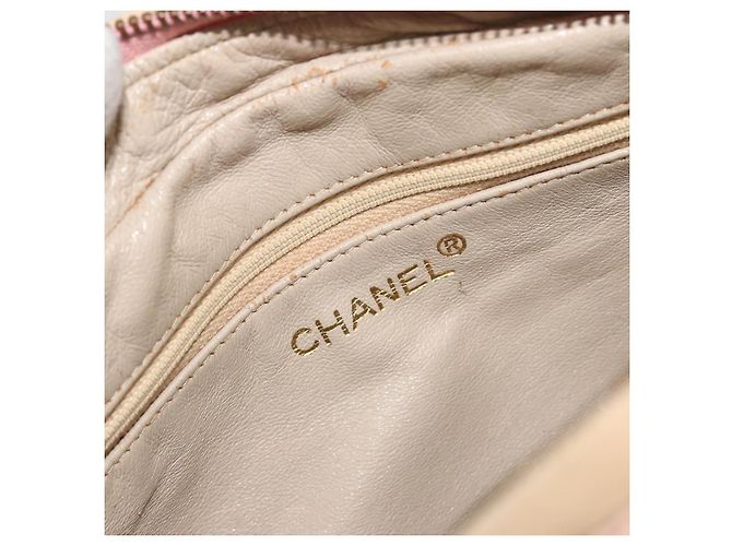 CHANEL Matelasse Chain Shoulder Bag Pelle Rosa Oro CC Auth 190487 D'oro - vista 17