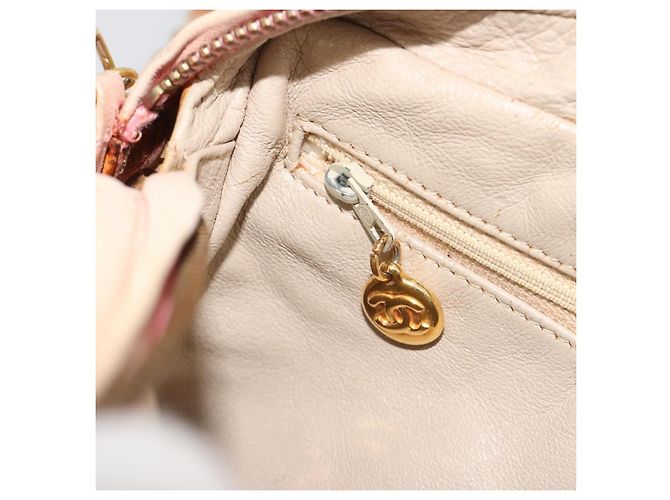 CHANEL Matelasse Chain Shoulder Bag Pelle Rosa Oro CC Auth 190487 D'oro - vista 21