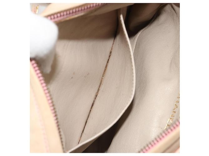 CHANEL Matelasse Chain Shoulder Bag Pelle Rosa Oro CC Auth 190487 D'oro - vista 23