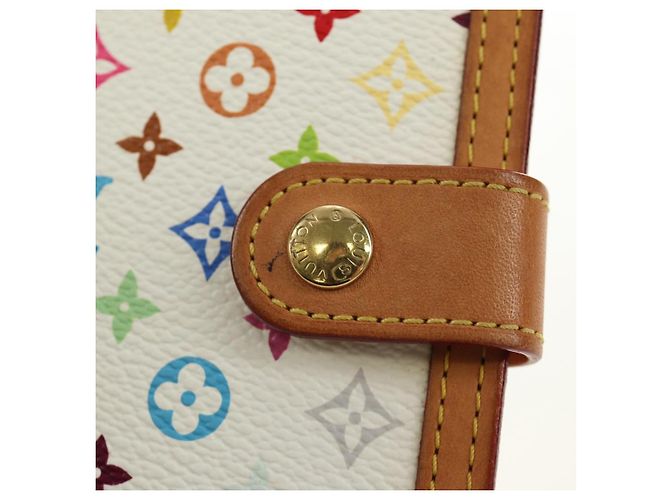 LOUIS VUITTON Monogram Multicolor Agenda PM Planner White R21074 Auth bs36046M Bianco - vista 12