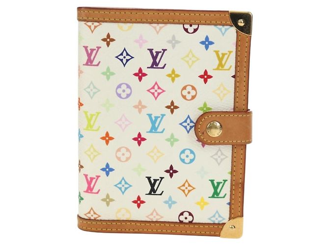 LOUIS VUITTON Monogram Multicolor Agenda PM Planner White R21074 Auth bs36046M Bianco - vista 2