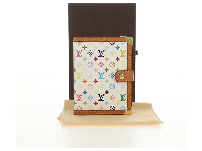LOUIS VUITTON Monogram Multicolor Agenda PM Planner White R21074 Auth bs36046M Bianco - vista 26