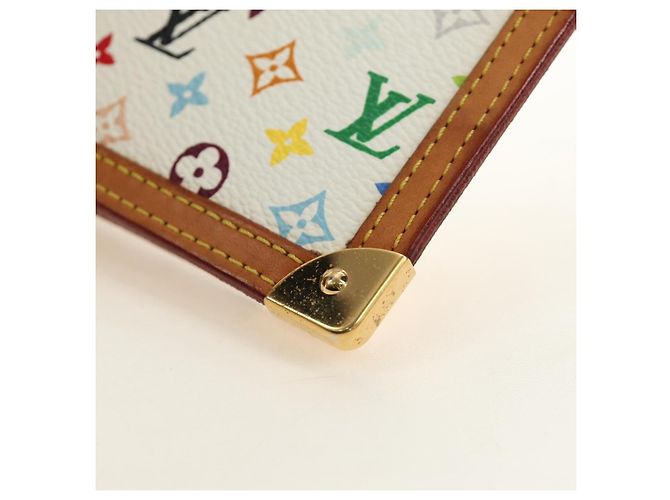 LOUIS VUITTON Monogram Multicolor Agenda PM Planner White R21074 Auth bs36046M Bianco - vista 9