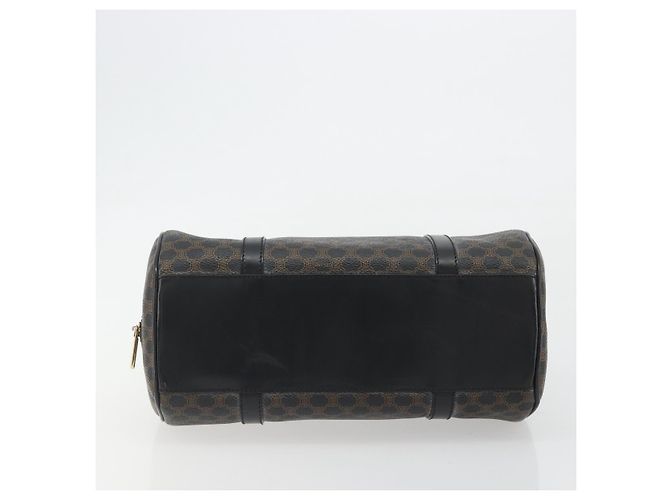 Céline Borsa Boston Mini CELINE Macadam Canvas PVC Nero Oro Auth 190399A D'oro - vista 10