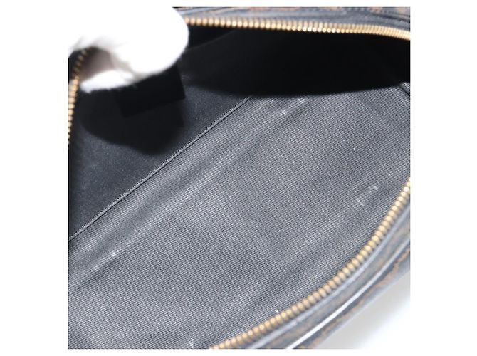Céline Borsa Boston Mini CELINE Macadam Canvas PVC Nero Oro Auth 190399A D'oro - vista 17