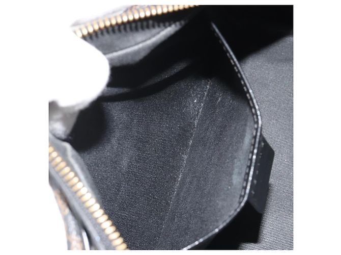 Céline Borsa Boston Mini CELINE Macadam Canvas PVC Nero Oro Auth 190399A D'oro - vista 20