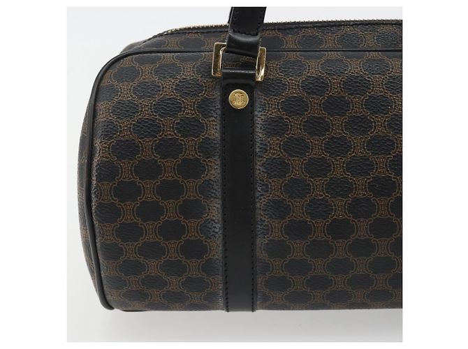 Céline Borsa Boston Mini CELINE Macadam Canvas PVC Nero Oro Auth 190399A D'oro - vista 4
