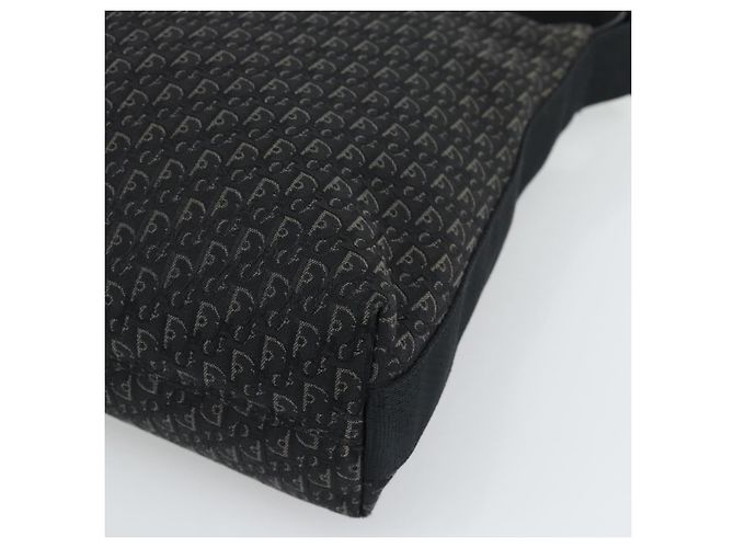 Borsa a Spalla Christian Dior Trotter Canvas Nera Argento Auth 190852A Nero - vista 10