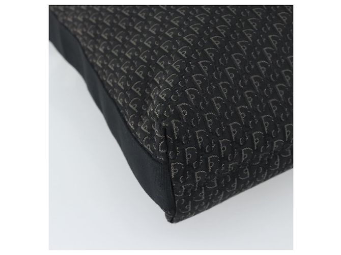 Borsa a Spalla Christian Dior Trotter Canvas Nera Argento Auth 190852A Nero - vista 11