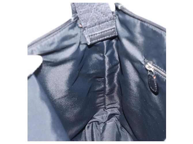 Borsa a Spalla Christian Dior Trotter Canvas Nera Argento Auth 190852A Nero - vista 18