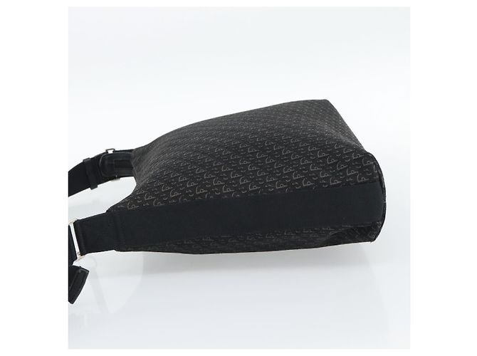 Borsa a Spalla Christian Dior Trotter Canvas Nera Argento Auth 190852A Nero - vista 4